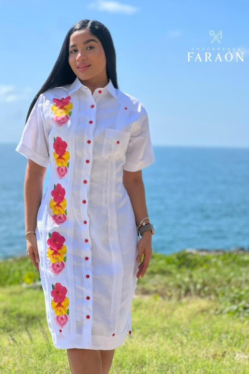 Vestido Chacabana para cruceros sublimado con cayenas